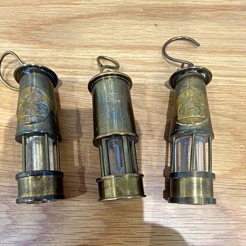 Brass miners safety lamps - safety,