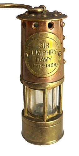 Brass copper safety lamp - &,
