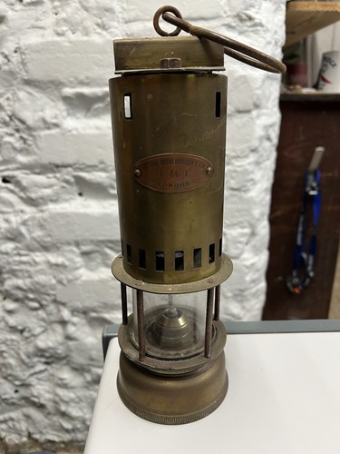 Brass davey lamp - brass, imperial